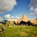 Lawn Games Outside Wedding Tipi