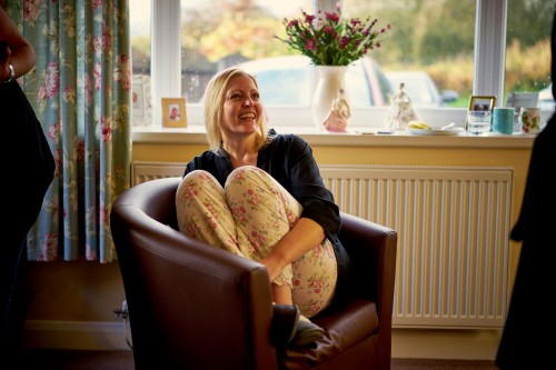 relaxed bride before make-up