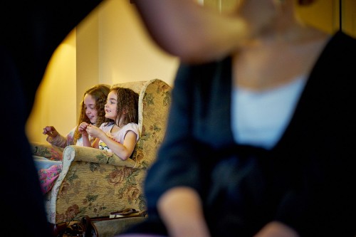 flower girls relaxing