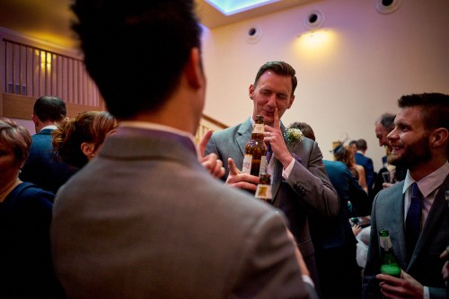 Groom messing around with his best men