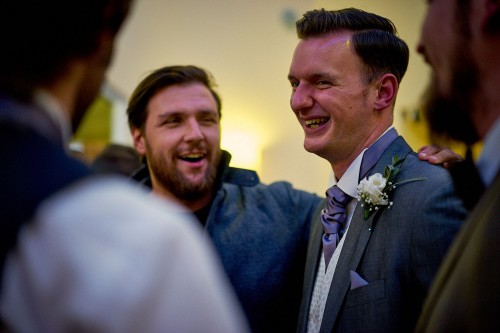 groom laughing