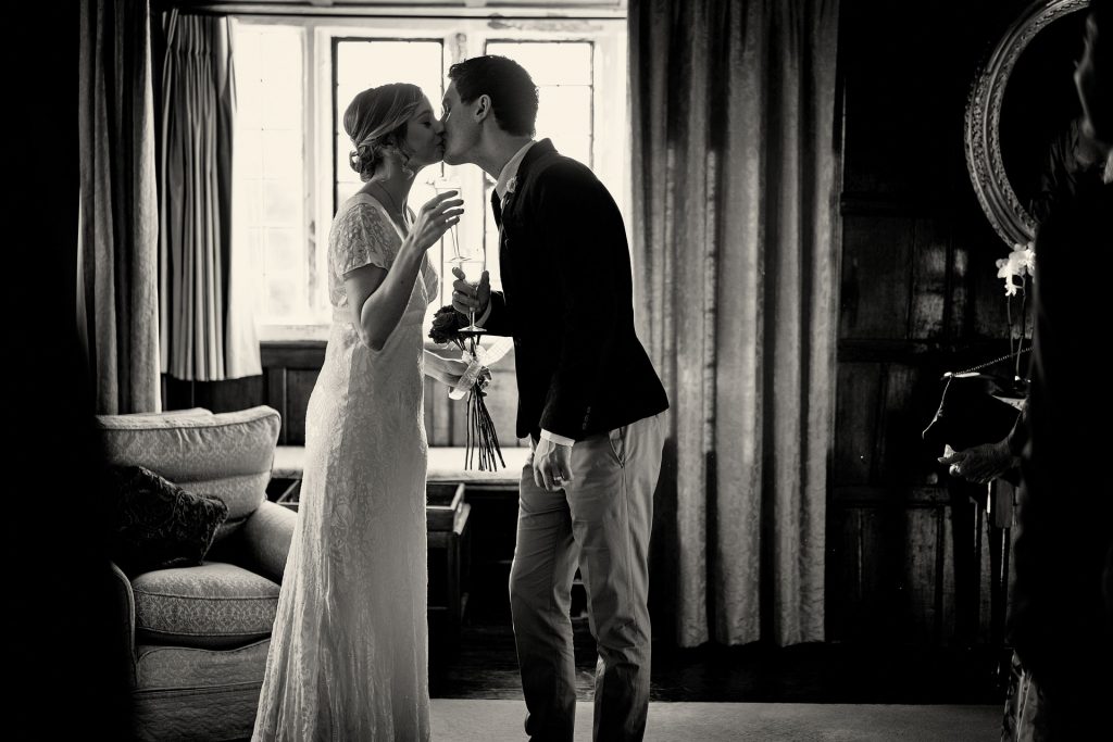 Bride & Groom Kissing