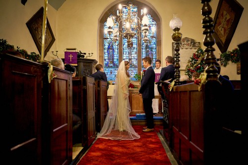 Bride & Groom Holding Hands