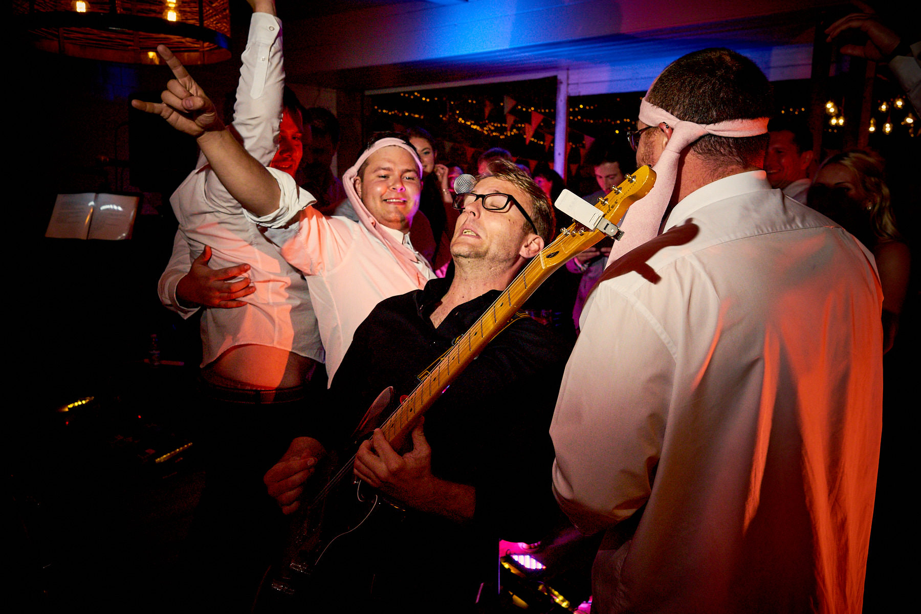 Anthemic Live Band singing at Plas Dinam Wedding