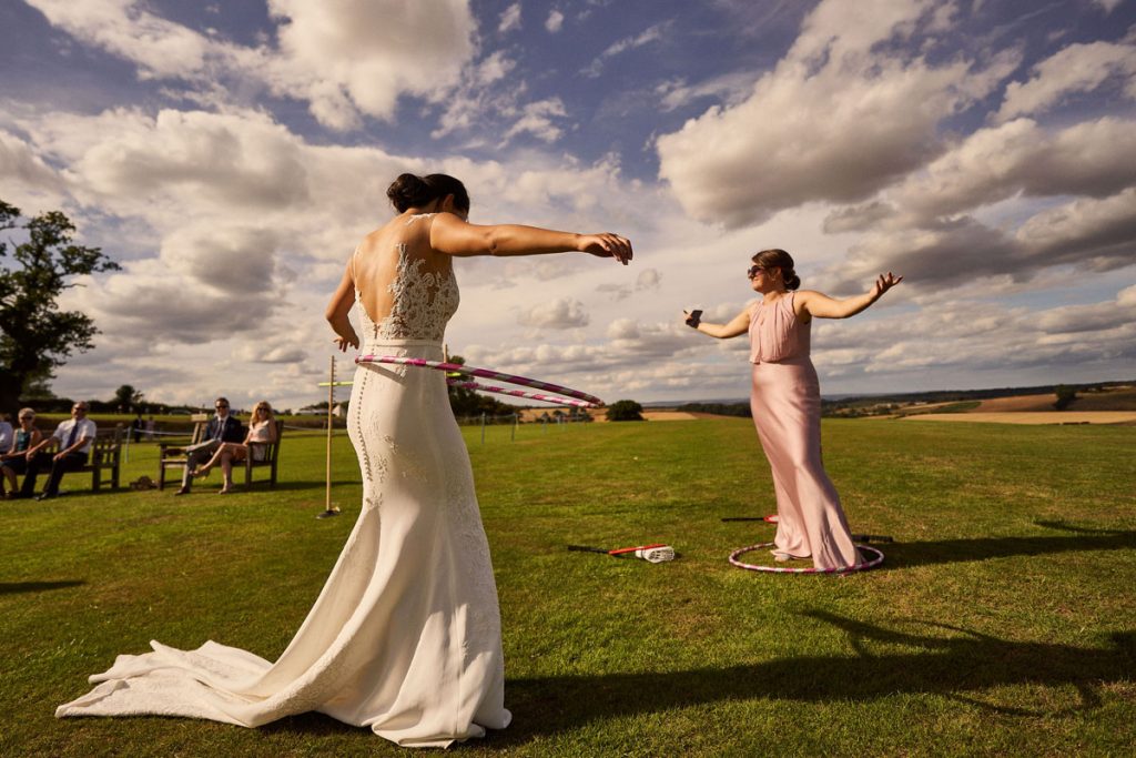 Bride & Bridesmaid hola hooping