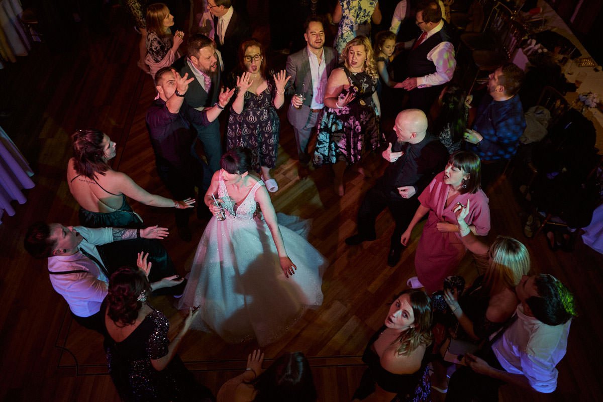 bride in the middle of the dance floor